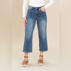 Judy Blue Wide Leg Utility Crop